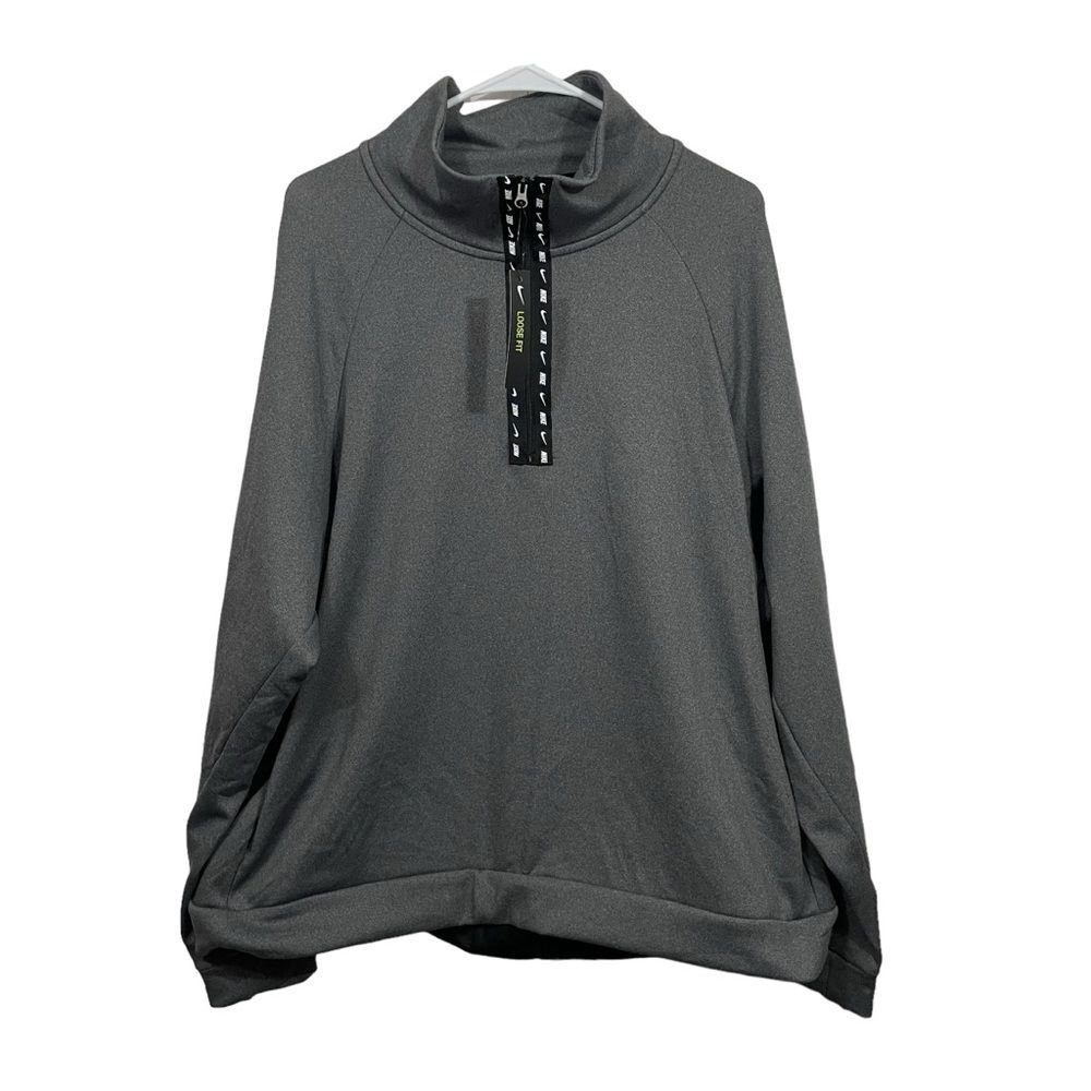 NWT Nike Grey Soft Brushed Half Zip Training Sweatshirt
